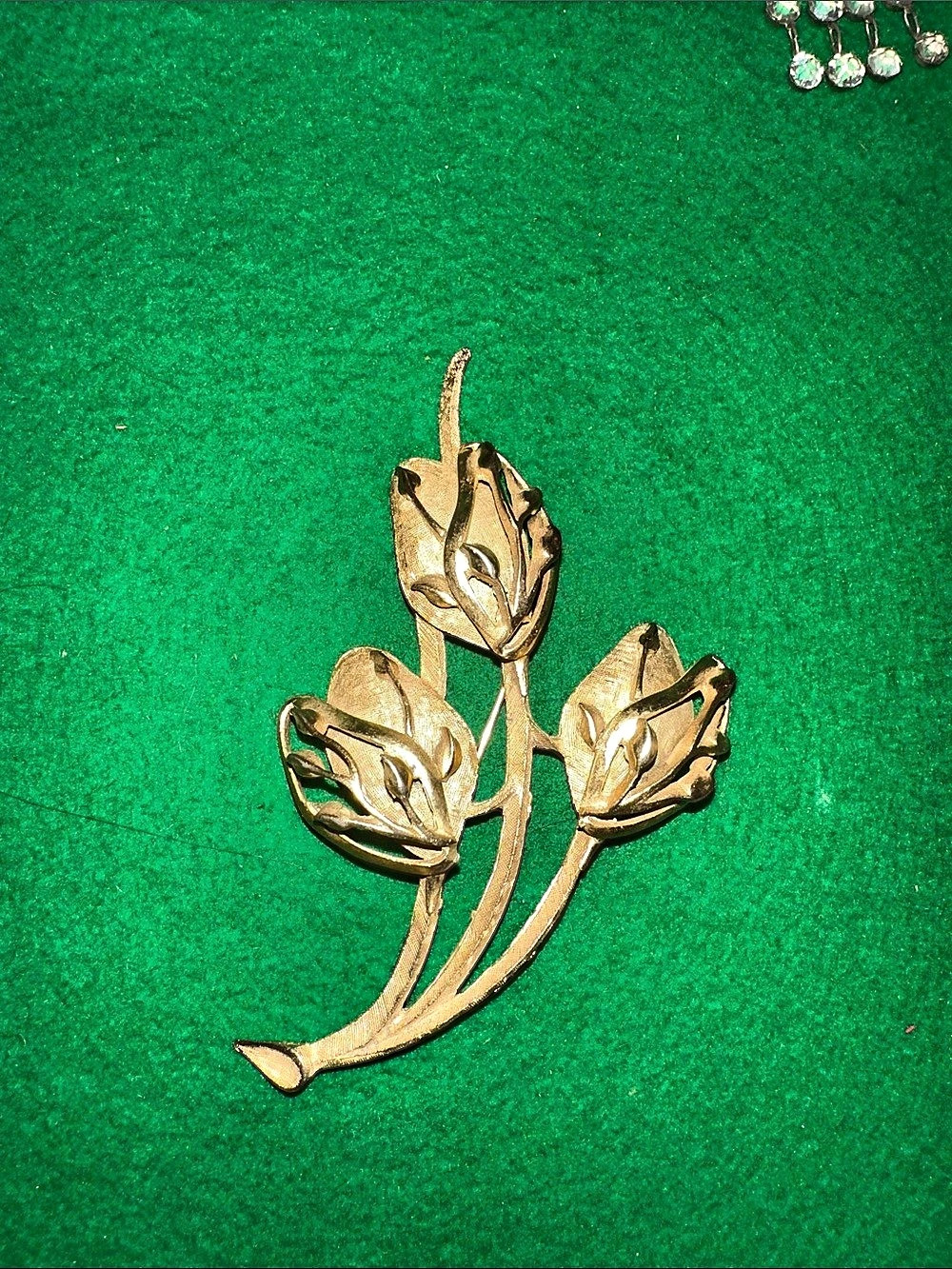 Vintage gold signed Ballet Brooch